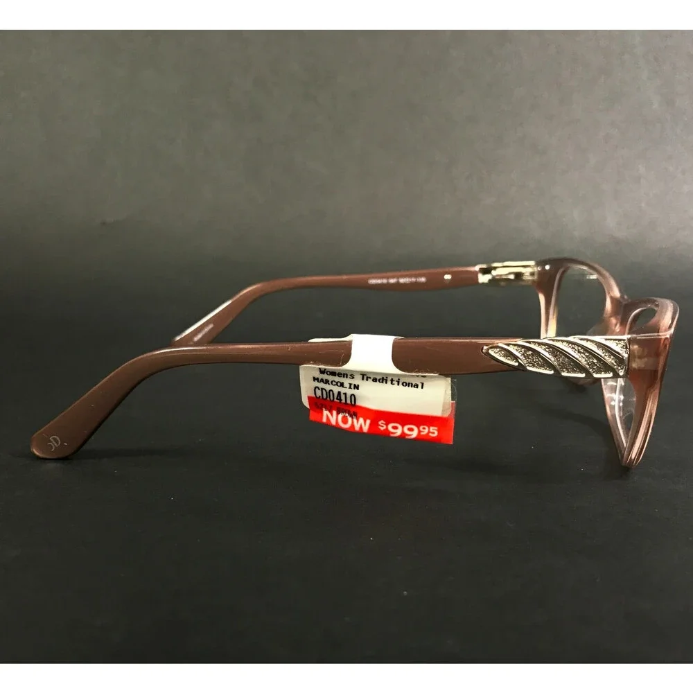 Catherine Deneuve Eyeglasses Frames CD0410 047 Light Brown Cat Eye 52-17-135